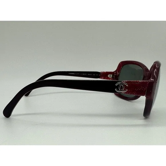 Chanel Sunglasses 5177 C.1198/3P 55-17-130 Red Burgundy - Frames Only - Picture 2 of 8